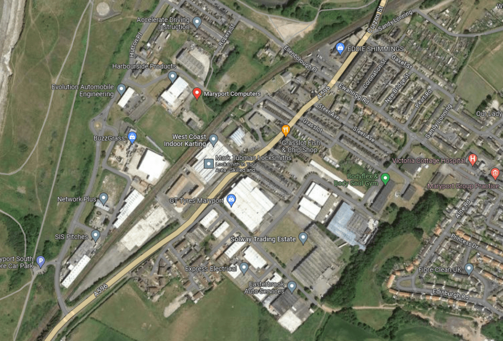 We Have Moved! 2 Map pinpointing Maryport Computers